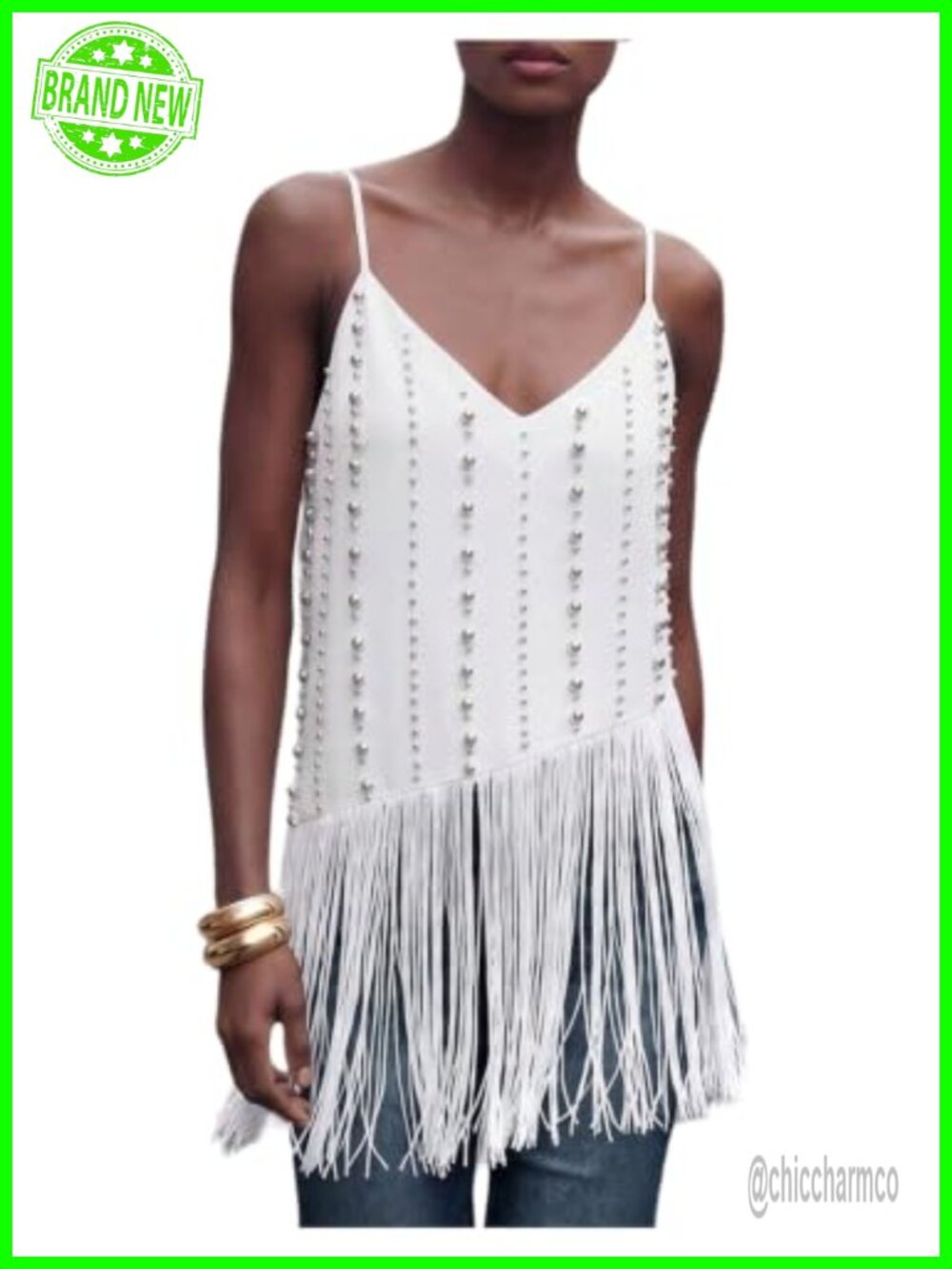Fringe Tassel Asymmetrical Going Out Top Y2K Rave Party